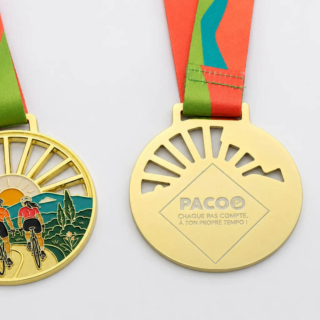 médaille recto verso vélo