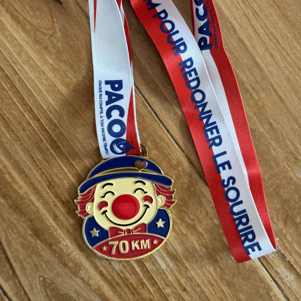 médaille running clown