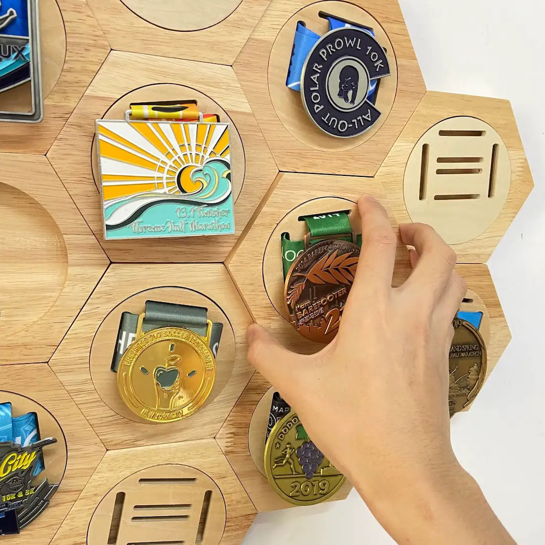 support médaille en bois